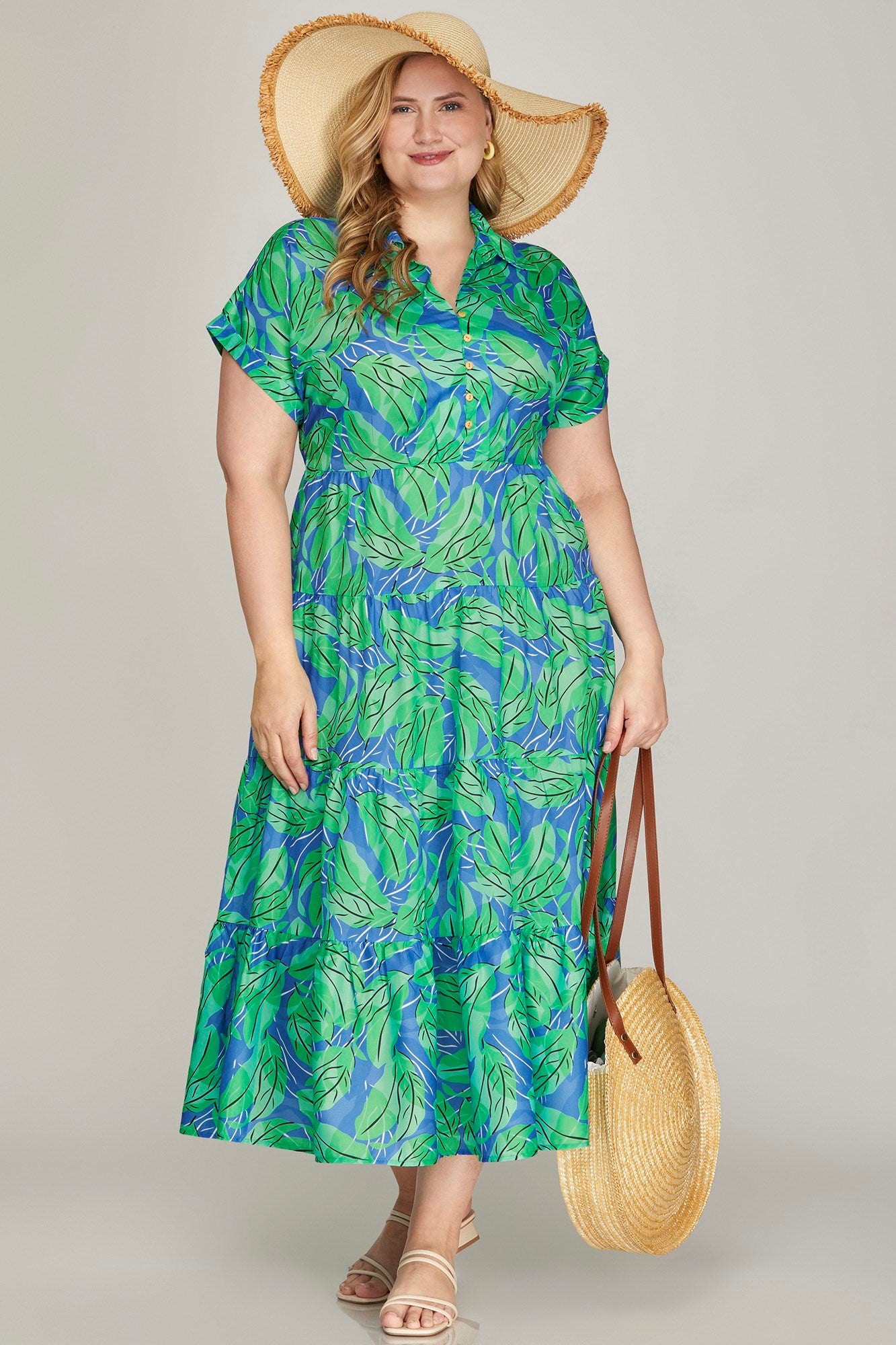 Island Sensation Print Curvy Midi Dress – Dotsy's Boutique