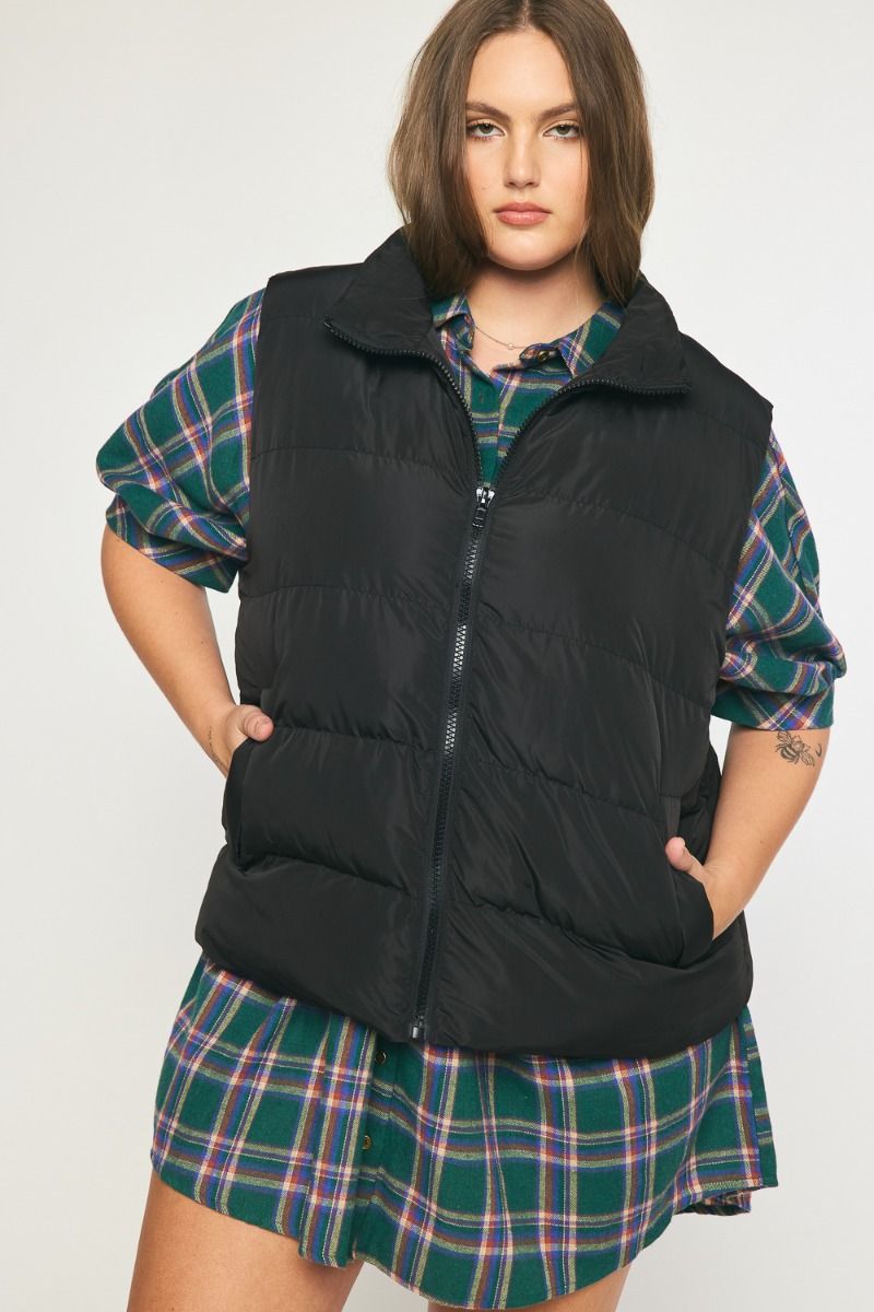 Winter Dreams Cropped Puffer Vest Pink / S-M